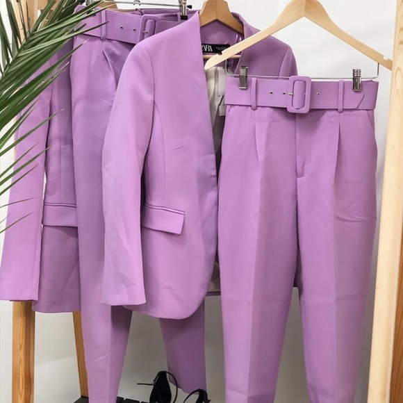 GORGEOUS ZARA NWT Blazer & Belted Pants Set - Picture 16 of 16